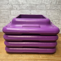 Set Lot of 4 The Step Aerobics Platform Purple Riser 16&quot; x 16&quot; risers on... - £38.83 GBP