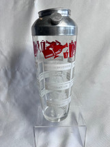 Vtg  MCM Bar-ware Drink Cocktail Shaker Alcohol Mixer Red White Black Recipes - £23.68 GBP