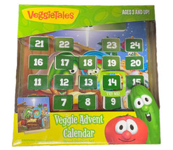 VeggieTales Veggie Advent Calendar Wood Display Religious Countdown Christmas - £23.96 GBP