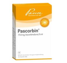 10 ampoules x 5ml of Pascorbin High Dose Vitamin C intravenous - $75.00