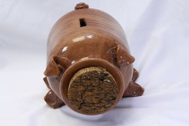 Hand Made Stoneware Clay Pottery Piggy Pig Bank Cork Snout  7.5&quot; x 6&quot; x ... - $44.09