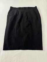 Worthington Women's Black Rear Slit & Zipper Pull-On Pencil Skirt Size 18W image 5