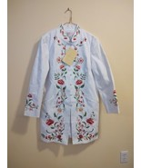 NWT Victor Costa Occasion Floral Mandarin Collar Embroidered White Jacke... - £29.52 GBP