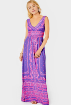 Lilly Pulitzer women&#39;s Margarita Maxi Dress Sz M Beach Vaca Summer Colorful - £53.94 GBP