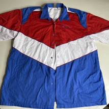 strikemaster button down shirt Sz 2XL Red White Blue Rare Fishing Ice Auger Co - £14.41 GBP