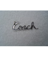 AUTHENTIC COACH SMOKE ACRYLIC SCRIPT BACK KEY CHAIN/HANG TAG  EUC - £11.94 GBP