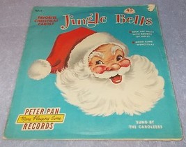 Peter Pan Childs 45 Rpm Record Jingle Bells and Favorite Christmas Carols - £5.64 GBP