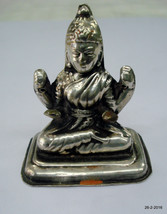 vintage antique collectible old silver statue idol hindu goddess - $127.71