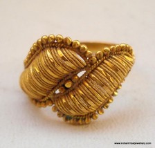 antique vintage tribal old 20k gold ring handmade jewelry rajasthan india - £455.03 GBP