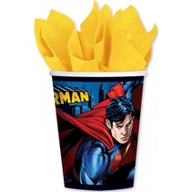 DC Superman Man Comic Book Paper Cups Birthday Party Drinkware 9oz 8ct - $5.95