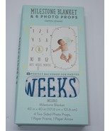NEW Stepping Stones Baby&#39;s First Year Milestone Blanket &amp; 6 Photo Props - £7.81 GBP