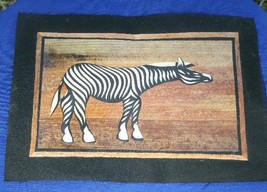 Village scene Marquetry African Folk Art #8 - $5.00