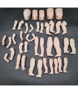 Lot of 40 Vintage Bisque Plastic Doll Arms Legs &amp; Body Replacement Craft... - $49.49