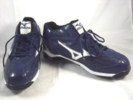 NEW Mizuno 9 Spike Classic G5 Mid Baseball Metal Cleats / Spikes in Blue SZ 15 - £19.35 GBP