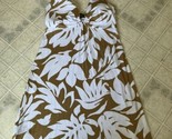 Tommy Bahama Tan Floral halter Top bra Top Summer Dress Small - $27.79