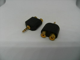 2x Pack Pcs Lot Dual RCA to 3.5mm Stereo Audio Adapter Converter Connector Plugs - $11.99