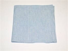 (6) Cotton Park Cottage Cotton Napkins Conductor&#39;S Stripe Blue 18&quot; X 18&quot; New Hom - $25.98