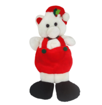 20&quot; Vintage Santa&#39;s Best White Teddy Bear Red Christmas Stocking Stuffed Plush - £36.63 GBP