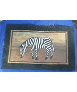 Village scene Marquetry African Folk Art #10 - $5.00