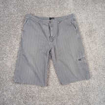 Vtg VANS Shorts Men 36 Gray Striped Skate Shorts Cotton Grunge Thrash Be... - $17.99