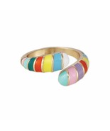Rainbow Wrap Enamel Stripe Ring - £11.73 GBP