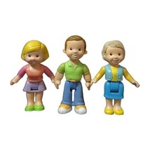 3 Fisher Price Grandma Nana Mother Mom Dad My First Dollhouse Figures Doll 4.25&quot; - £10.22 GBP