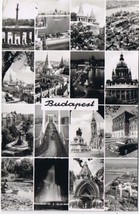 Hungary Postcard Budapest Multi View Castles Bridges City Scenes - $2.96