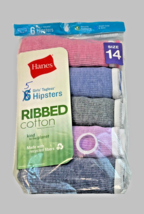 Hanes Ribbed Hipsters Girls 14 Cotton Blend 5 Pairs Multicolor - $223.91 MXN