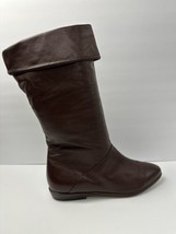 Vintage 80s Ipanema Slouch Pixie Boots Riding Boots Brown Leather Brazil Sz 7.5 - £34.08 GBP