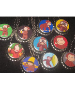 curious george  lot of 20 bottlecap necklaces necklace loot bag party fa... - £12.68 GBP