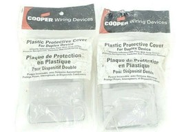 LOT OF 2 NEW COOPER S1962 PLASTIC PROTECTIVE COVERS FOR DUPLEX DEVICE - £12.57 GBP