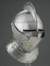 Medievale 17 Century Armor Casco Battle-Ready Closed Casco Acciaio Casco - $186.81