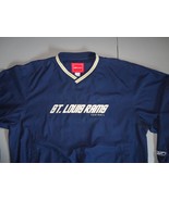 Blue Reebok SEWN St. Louis Rams NFL Football V Neck Pullover Jacket Adul... - £22.01 GBP