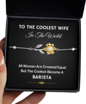 Barista Wife Bracelet Gifts - Sunflower Bracelet Jewelry Present From Husband  - £40.02 GBP