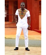 Dashiki Short Sleeve Shirt & Pants Men's African Clothing Men's Fashion Wear - $85.00 - $90.00
