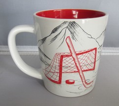 2018 Tim Hortons 14 Oz Red Hockey Net Stick Puck Mountain Ceramic Coffee... - £11.93 GBP