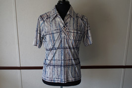 Vintage 70s Mervyns Mens Collection L Short Sleeve Polyester Shirt Made ... - $29.02