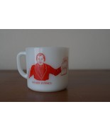 Vintage Father Byrnes 10th Telethon 1982 Milk Glass Anchor Hocking Mug Cup - £19.09 GBP