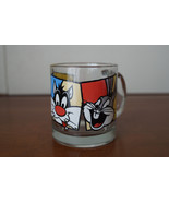 Looney Tunes Glass Coffee Mug Cup 1994 Warner Brothers Tweety Bugs Sylve... - £7.76 GBP