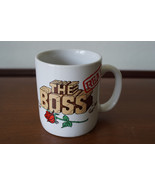 The Real Boss Coffee Mug Cup CMC 1990 w/ Rose Graphic - £7.61 GBP