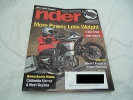 Rider Motorcycle Magazine April 2014 - $6.88