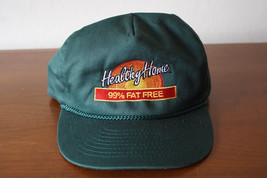 Healthy Home 99% Fat Free Green Embroidered Snap Back Trucker Hat - £11.33 GBP