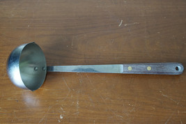 Vtg Robinson Knife Co Stainless Steel Soup Ladle Wood Handle w/ Brass Rivets USA - £11.37 GBP