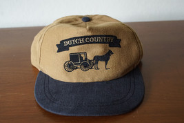 Vintage Dutch Country Brown / Black Snap Back Trucker Hat Made in USA - £18.87 GBP