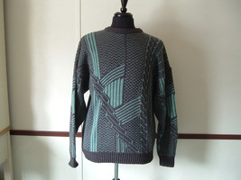 Vintage Men&#39;s Justin Blake Wool Blend Crewneck Sweater Made in Italy Large - £19.16 GBP