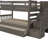 Bedz King Stairway Bunk Beds Twin over Twin with 3 Drawers in the Steps ... - £1,085.66 GBP