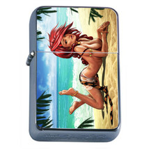 Windproof Refillable Flip Top Oil Lighter Savage Pirate Pin Up D14 Sexy - £11.90 GBP