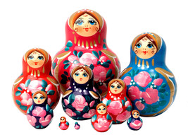 Multicolor Nesting Doll - 5&quot; w/ 10 Pieces - £111.65 GBP