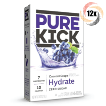 12x Packs Pure Kick Concord Grape Hydration Drink Mix | 6 Singles Each | .76oz - £23.71 GBP