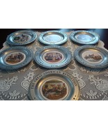The Great American Revolution 6 Pewter Ceramic Center Plates Canton OH - $2,850.03 MXN